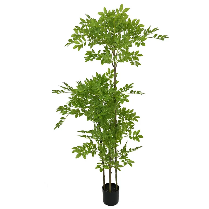 110-180cm Large Artificial Felicitous Tree With Pot Fake Money Tree Plastic Happy Tree Leafs For Home Garden Shop Room Decor