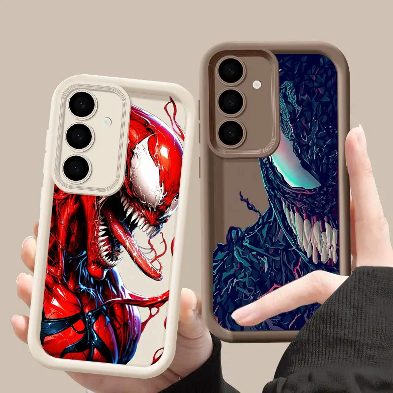 

Marvel Venom Cool S26 Ultra Case For Samsung Galaxy S26 S25 S24 S22 S23 Ultra S21 Plus S20 S25 FE Camera Protection Soft Cover