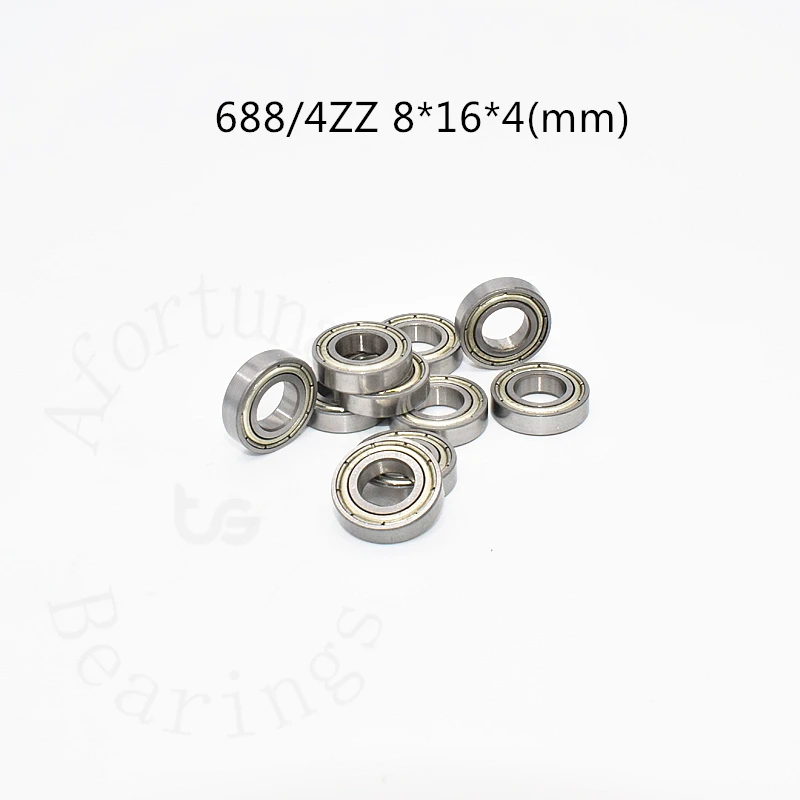 

Bearing 688-4ZZ 10 Pieces 688zz 8*16*4(mm) free shipping chrome steel Metal Sealed High speed Mechanical equipment parts