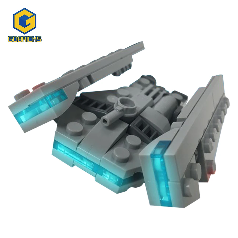 Gobricks MOC Space Movies The Fondor Fighters Building Block set Universe Spacecraft diy Education Brick Toys for Children Gift