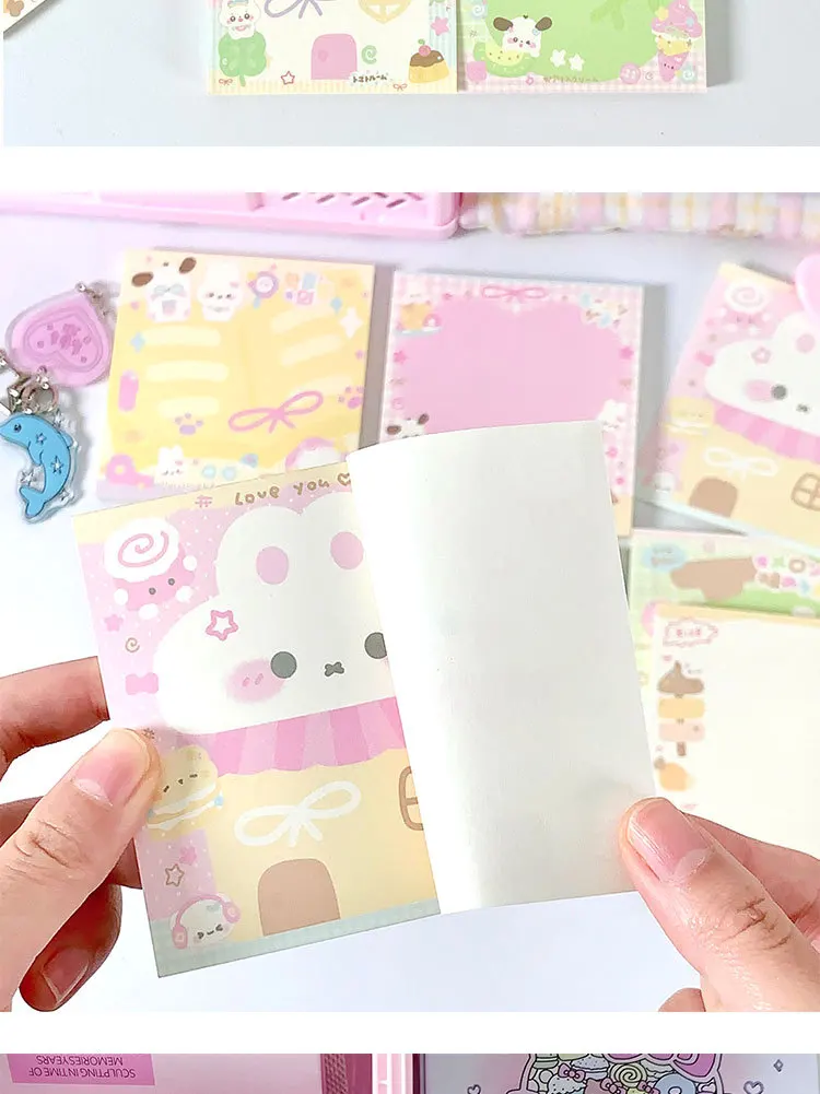 MINKYS 50 Blatt Kawaii-Notizblöcke für Welpen und Katzen, Papier, To-Do-Liste, Tagebuch, Notizpapier, DIY-Material, Schreibwaren – Detail 7