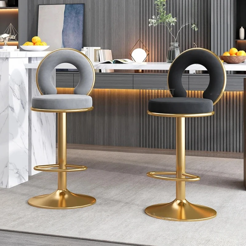 

Round Simple Bar Chair Modern Ergonomica Art Design Barber Bar Stool Kitchen Living Room Taburetes Altos Cocina Home Furniture