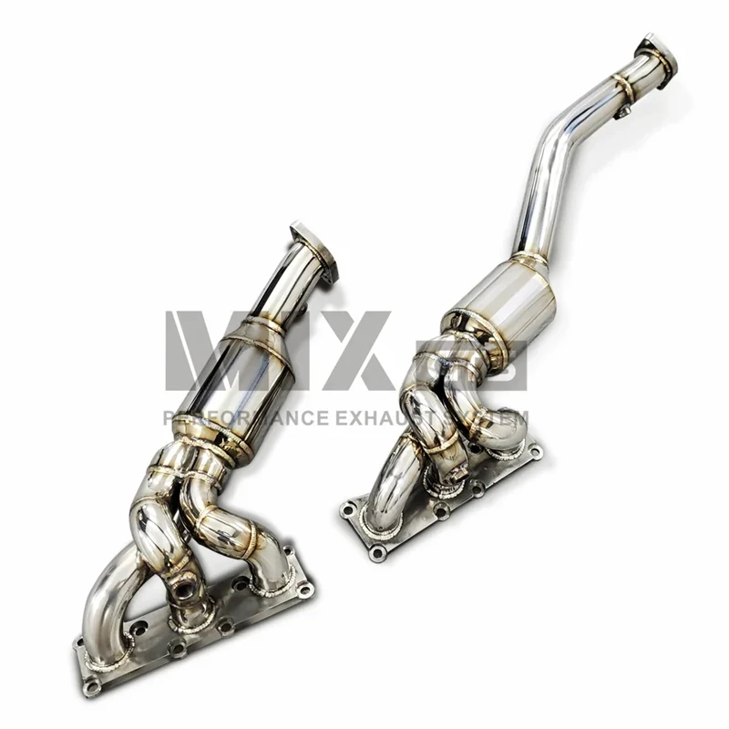 For 2004-2007 BMW 330 (N52) 3.0 stainless steel high flow exhaust system engine  head section exhaust muffler downpipe exhaust