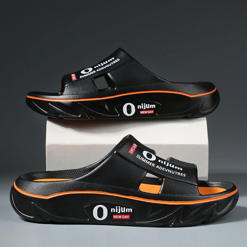 

Мужские тапочки из ЭВА, высококачественные, удобные, мягкие, нескользящие, для ванной и спальни, женские сандалии, милые, летние, брендовые, повседневный дизайн, люкс