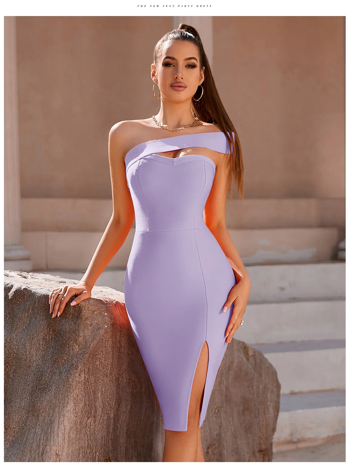 

Elegant Bandage Dress Bodycon for Women Cocktail of Dresses Modest Club Wear Night Evening Party Off Shoulder Sexy Lady Clothes