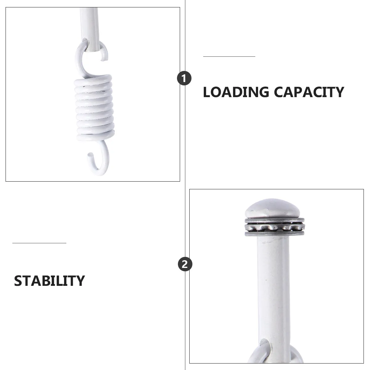 1Set Hammock Accessory Stainless Steel Spring Hook Replacement Hanging Chair Parts for Porch Swing Hammock Swing Heavy Duty