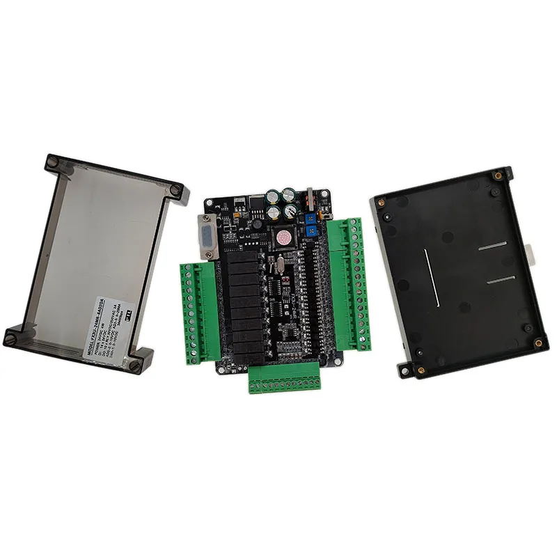 Controlador lógico programável fx3u 6ad 2da 14mr 14mt 24mr 24mt 30mr 32mt 48mr 48mt e rs232 rs485 38400bps relé transistor plc