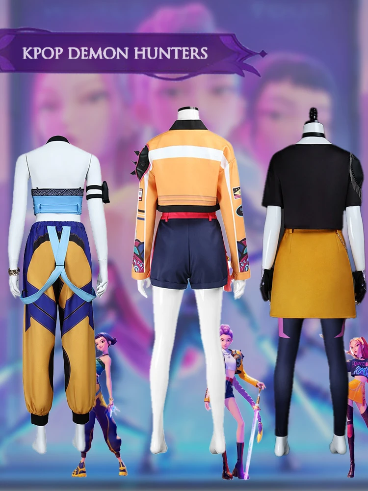 Costume cosplay K-Pop Demon Hunters per bambini - Zoey Rumi Mira Personaggio Gioco di ruolo Stampe 3D per spettacoli teatrali di Halloween