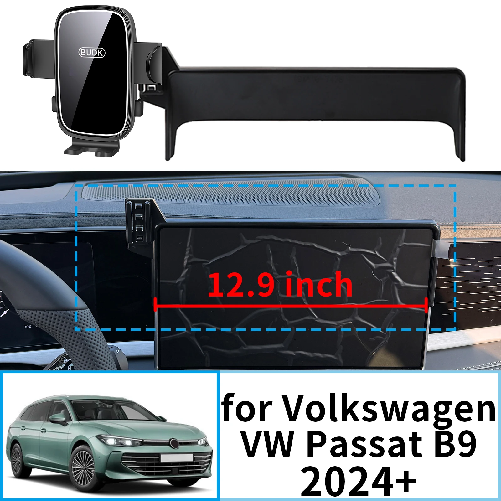 

fit for Volkswagen VW Passat B9 2024 2025 2026 Stable Clip-On Phone Holder​​ Mount Screen Base No Vibration​ Car accessoires