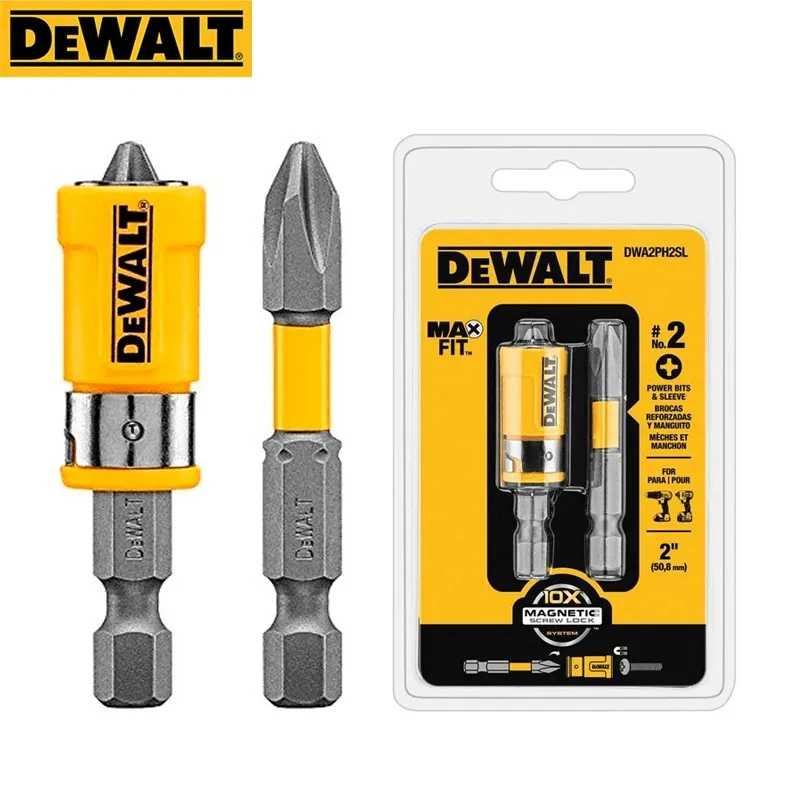 DEWALT Screwdriver Bits DWA2PH2SL MAXFIT 2'' Impact Driver PH2 Phillips Bit Set with Swivel Magnetic Suction Cup