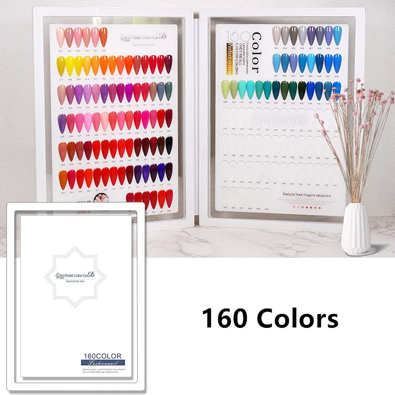 Nail Display Book Nail Polish Books with Fake Nail Tips False Nails Styles Showing Book Nails Tool Nail Polish Practice Palette