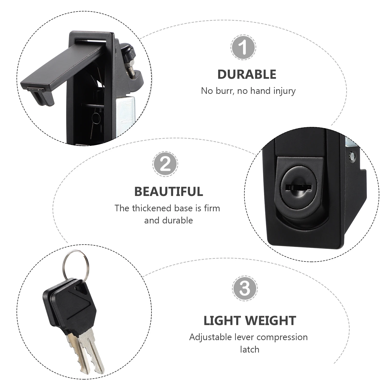 

2 комплекта, 2 комплекта компрессионных защелок из цинкового сплава, блокировка ключей, ручные замки для ящиков для деревянных ящиков, шкафов для инструментов, коррозии