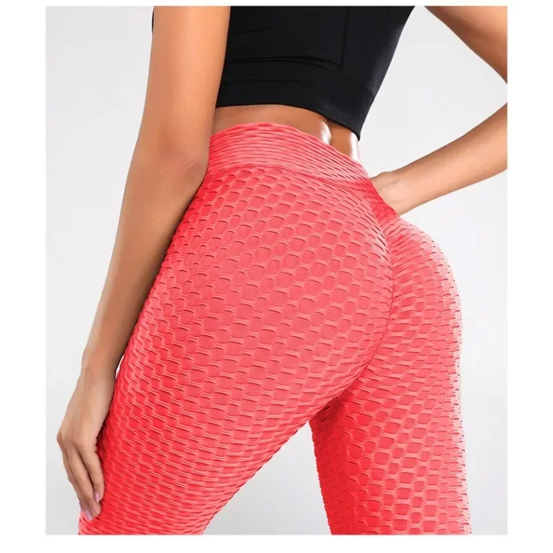 S-3XL Women\'s Bubble Hip Lifting ExerciseYoga Pants Women Fitness Running High Waist Gym Fitness Sports Flared Pant Dance Sexy