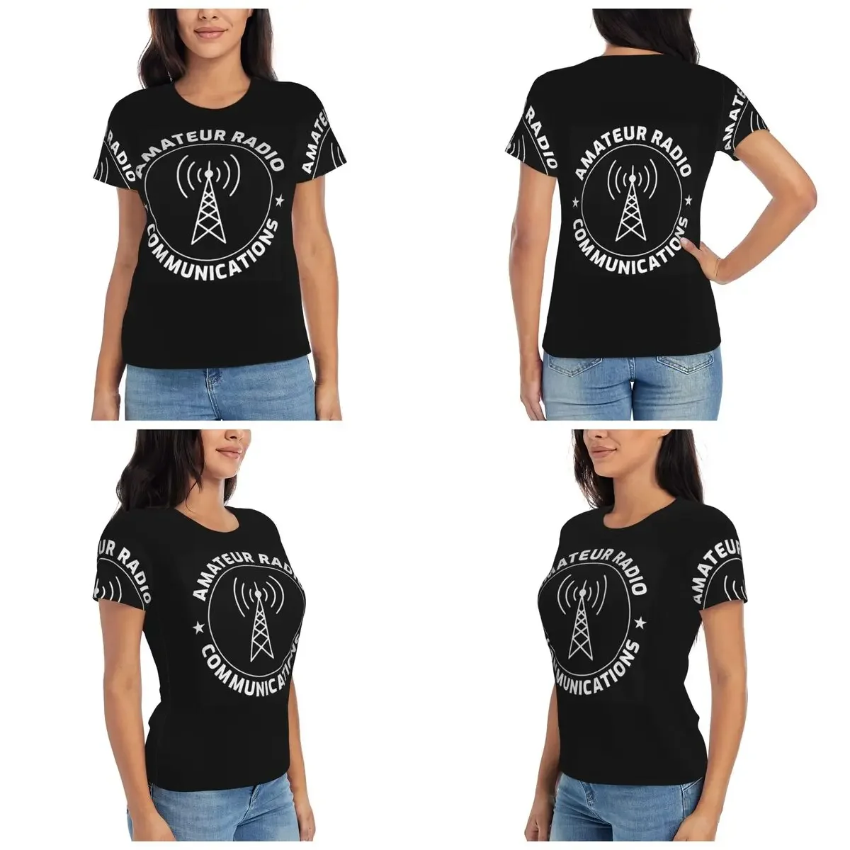 Amateur Ham Radio Operator Gift T-Shirt Women Short Sleeve T Shirts Crew Neck Streetwear Cotton Summer Tees Streetwear