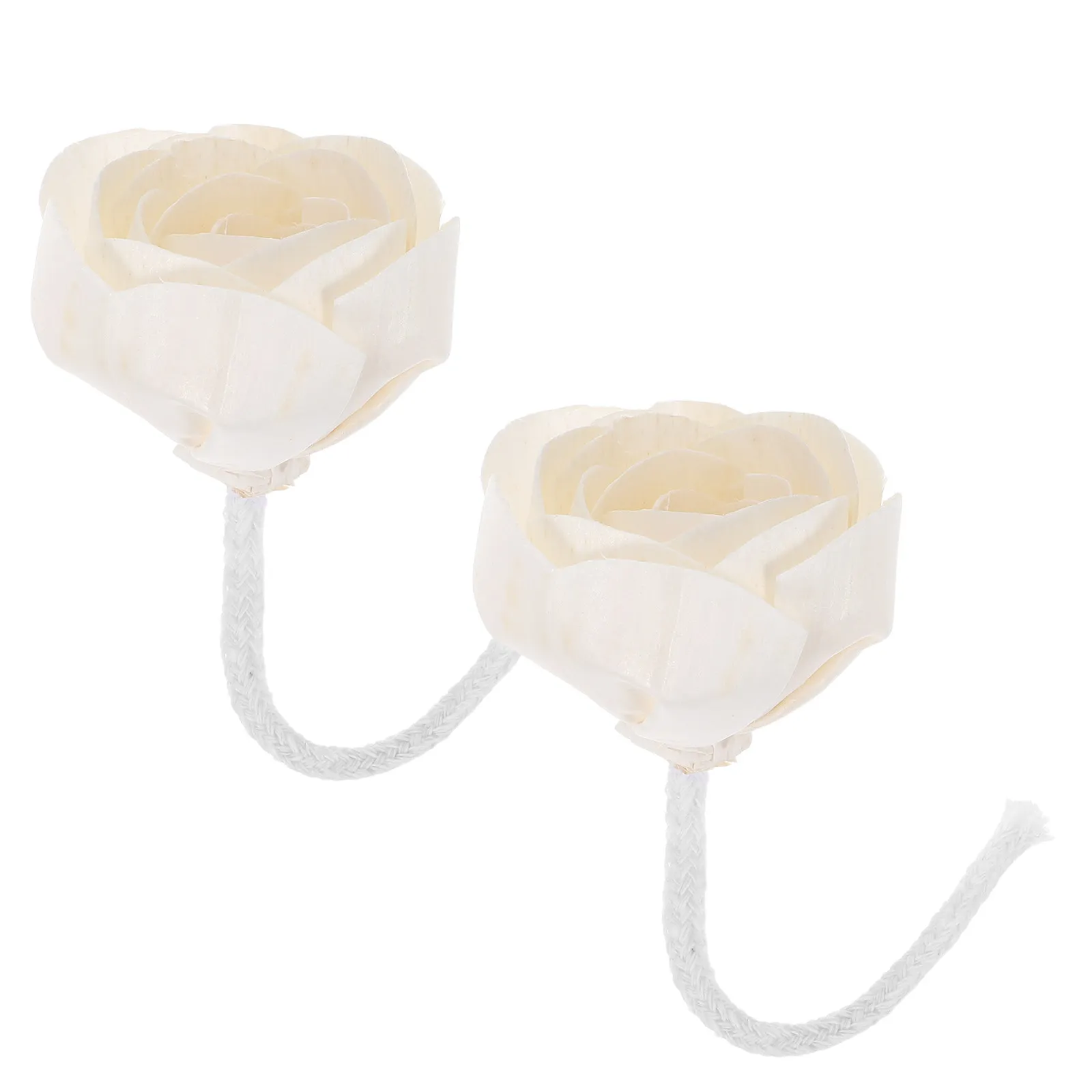 

2Pcs Rose Scented Diffuser Flower Cotton Wick Essential Oil Aromatherapy Artificial Flower Diffuser for Living Room Office