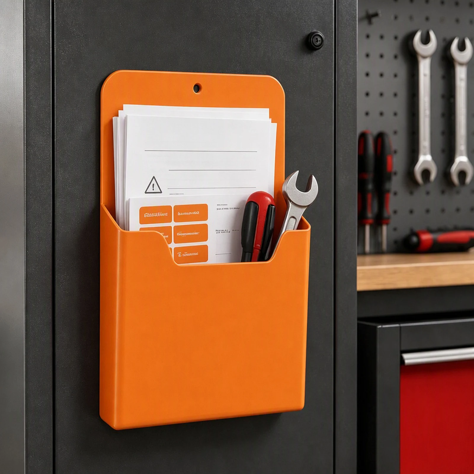 Wall Hanging Magnetic File Folder for Whiteboard Fridge Metal Surface A4 Paper Storage Box