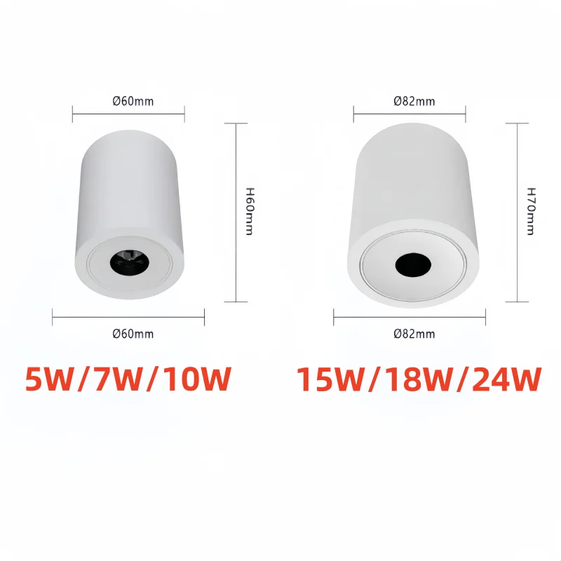 Een straal helder licht, in hoeken verstelbaar, bereik van 5 °   tot 10 ° , voor de kleine hoekige theesalon, verkrijgbaar in twee maten