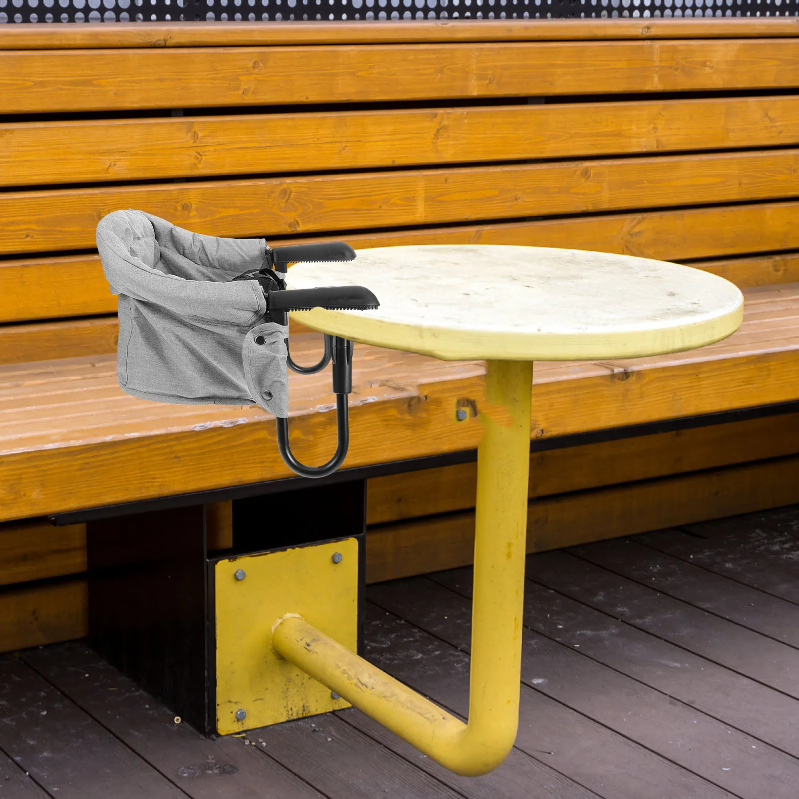 

1pcs Portable Baby High Chair Foldable Dining Clip on Toddler Chair Food Catcher Plastic Adjustable Straps Kids Feeding Seat