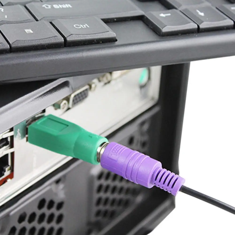 2x Buchse auf USB-Stecker auf Mini-DIN 6-Pin Buchse Adapter Konverter für Tastatur Maus B3X7 Buchse auf USB-Stecker Adapter
