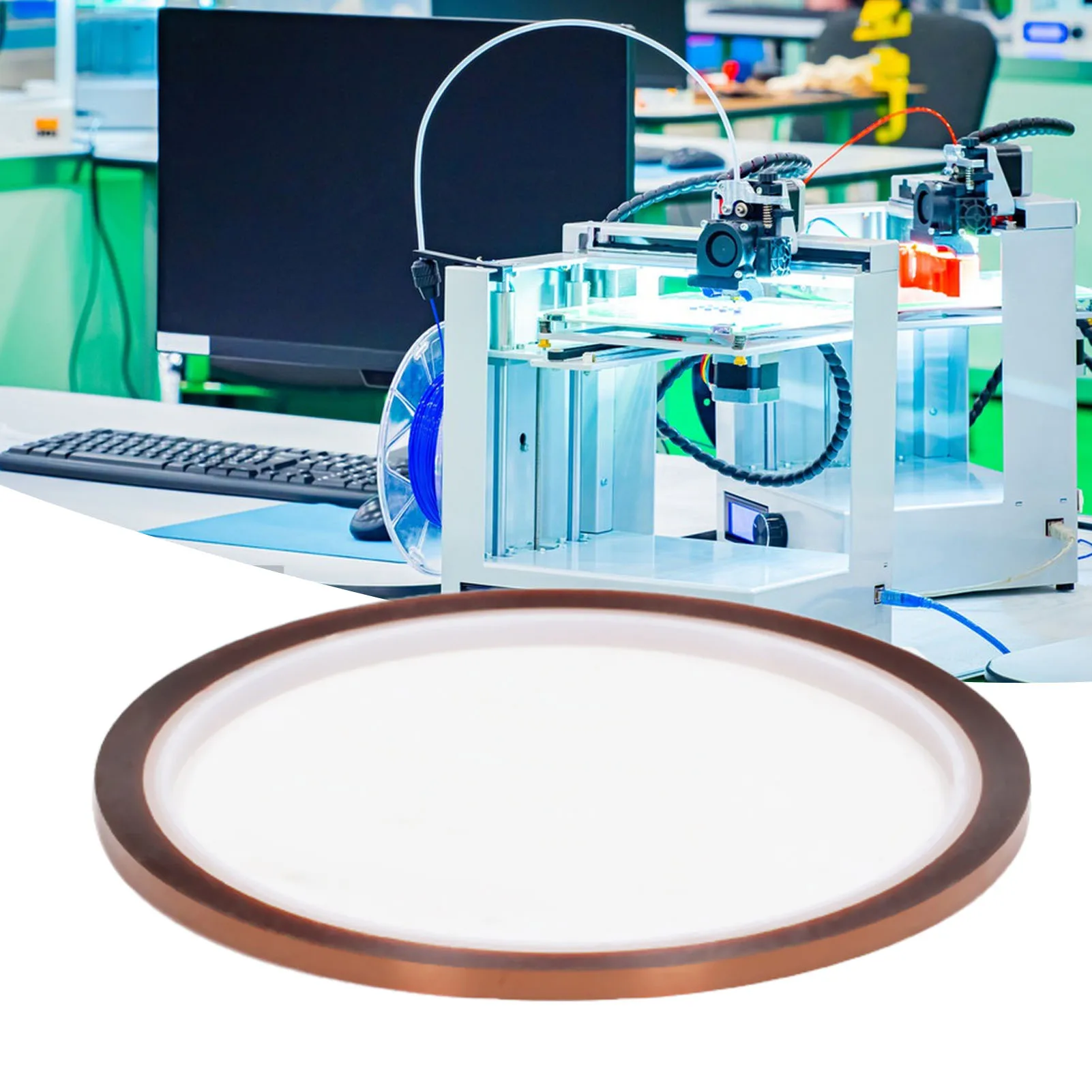 

Heat Press Machines Accessories Resistant Tape PI High Temperature Transfer Press 33meter Long High Temperature Heat Press Tape