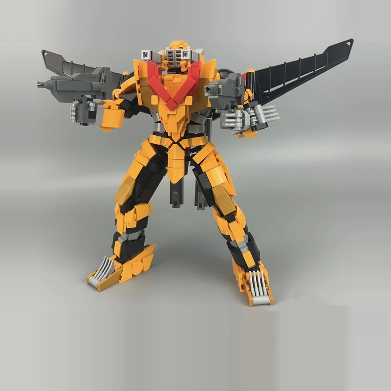 Creative Series Model MOC Building Bricks Winged Mecha Robot Modular Technology Gifts Holiday Assemble Toys Suit Display