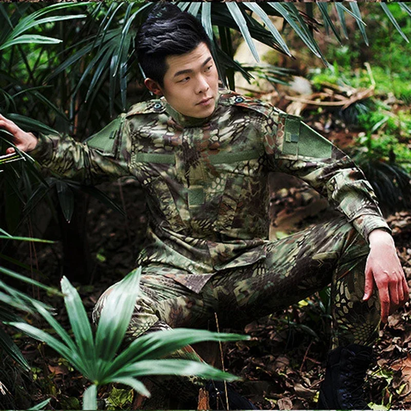 Tactical Shirt Pants Set Combat BDU Uniform Camo Kryptek Multicam Camouflage Suit Outdoor Work Training Hunting Airsoft Gear view 6