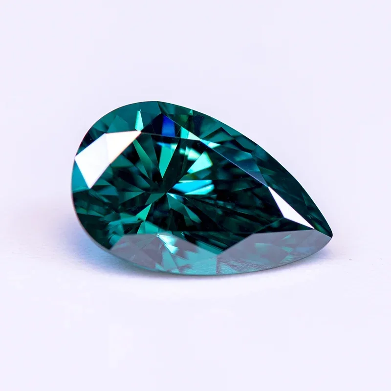

Moissanite Stone Pear Shape Garnet Color for DIY Ring Necklace Earrings Main Materials with Certificate Can Be Freely Matched
