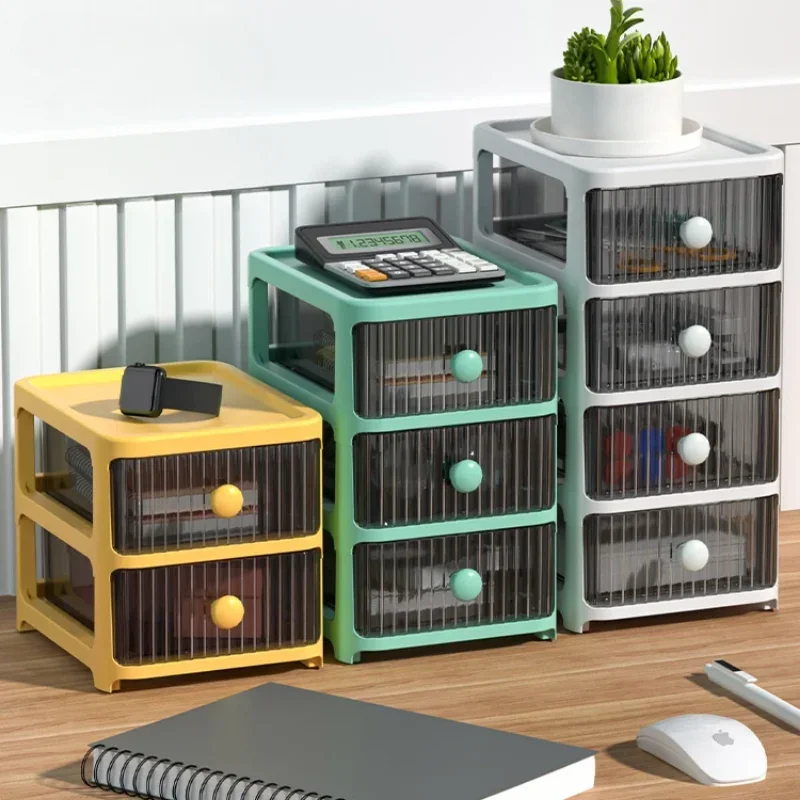 Storage Box Multi-layer Drawer Transparent Storage Box Office Stationery and Cosmetics Organizing Rack