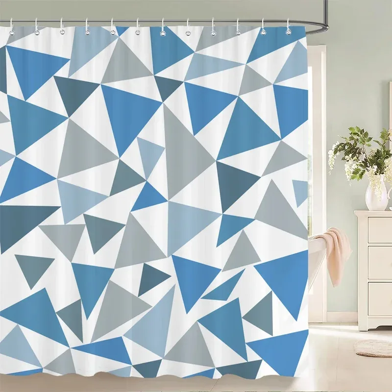 

JHB23Modern Art Style Marble Printing Shower Curtain Waterproof Polyester Fabric Bathroom Curtains Geometric Pattern Decor C9Kj(