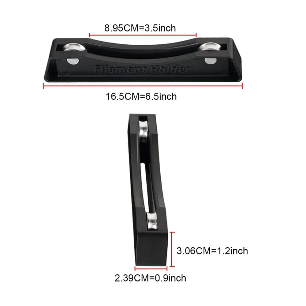 Suporte de carretel de filamento para impressora 3d, prateleiras de consumíveis, assento fixo para abs pla petg, material de impressão 3d, bandeja preta