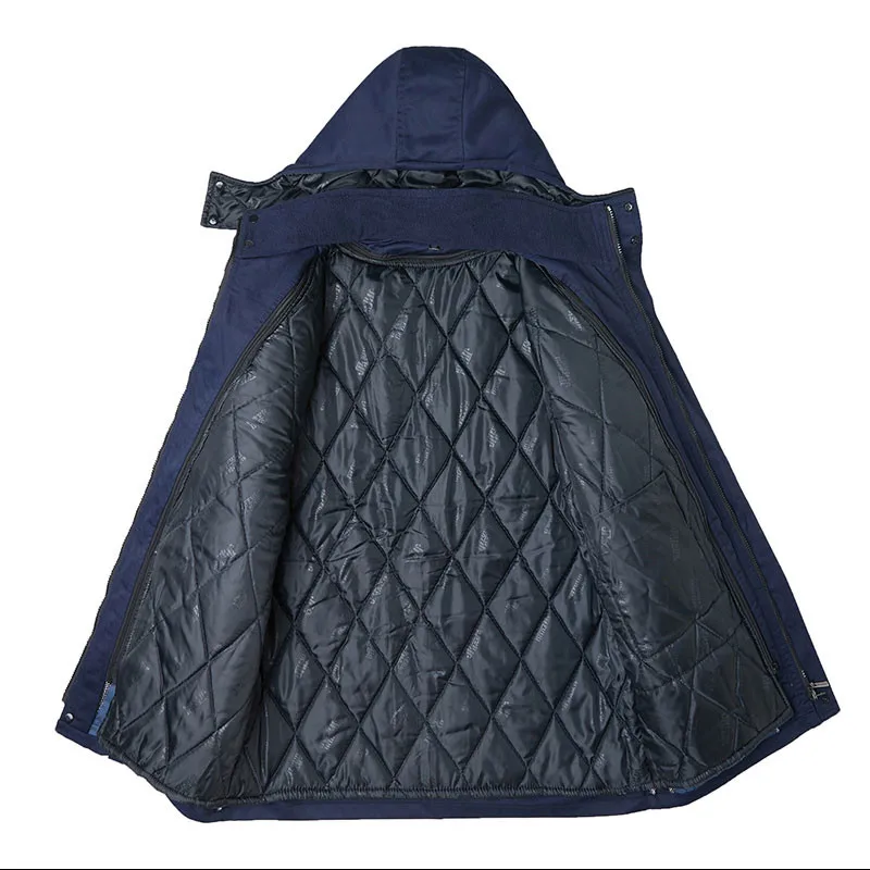 Uhytgf casais casaco de inverno com capuz engrossar à prova de frio quente parkas casacos de algodão masculino comprimento médio casual masculino casaco 141