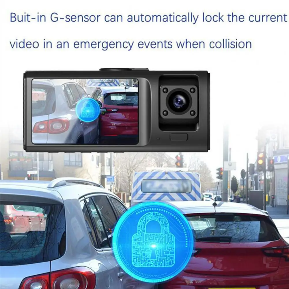 

Car Camera High-quality Wide Angle Dash Cam with G-sensor Night Vision Loop Recording for Easy Installation Wi-fi Connection