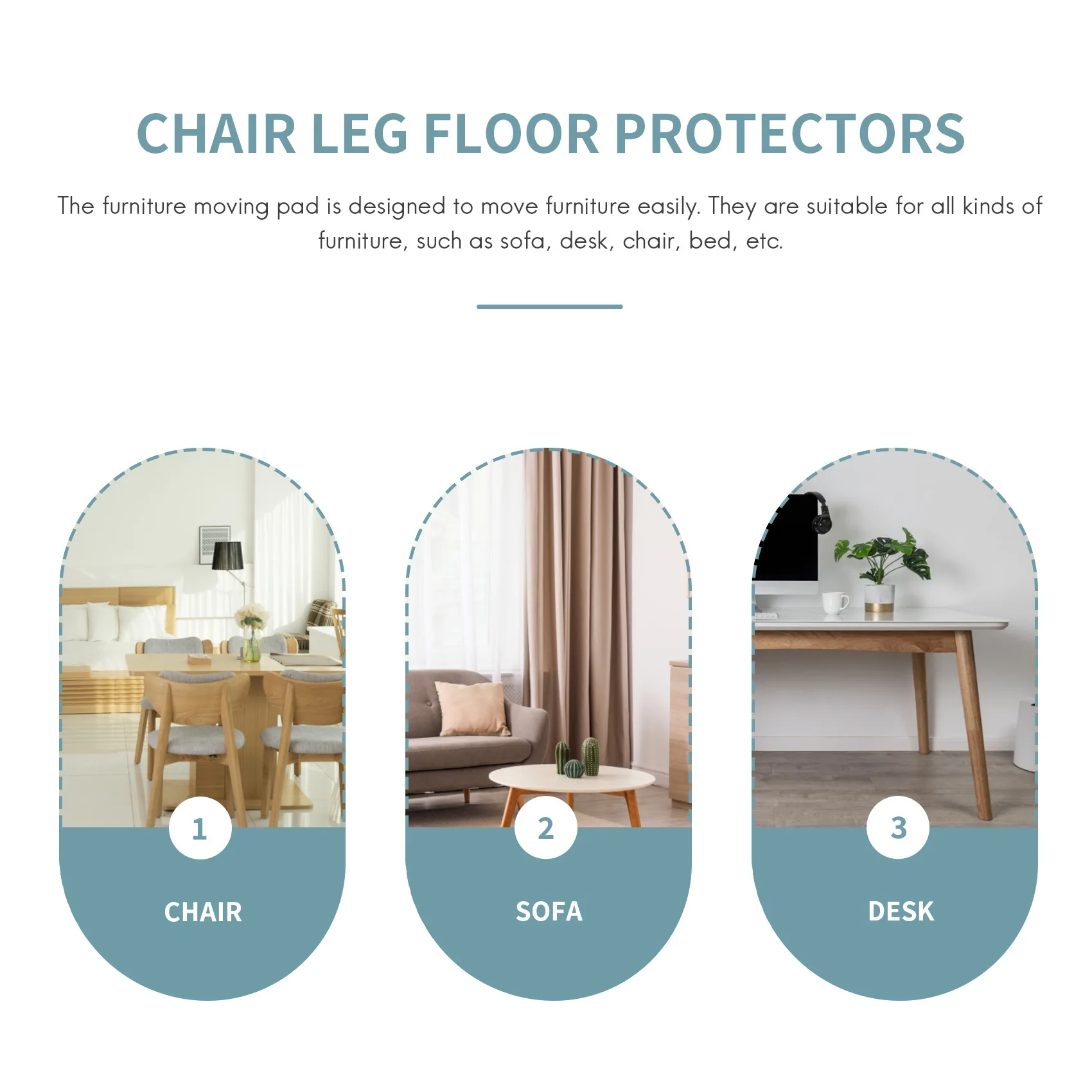 

ABWP-24 Pcs Furniture Sliders Gliders For Carpet Laminate Floor Sliders Self Adhesive Sofa Glider Pads For Furniture Bed