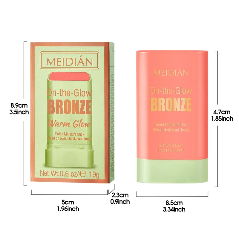 Multi-funcional destacando vara blush rosto maquiagem à prova dwaterproof água fácil cor rouge blush creme alto renderização de cor tom de pele