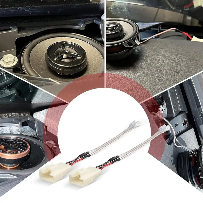 A03Z-Car Dash Tweeter Speaker Wiring Harness 4Runner 2003-2020 For Toyota 2007-2021 Aftermarket Speaker Cable Adapter