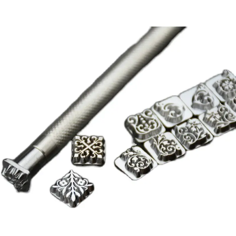 Leder-Prägewerkzeug-Set: Sternzeichen- und Tang-Grasmuster für handgefertigte DIY-Ledergravuren – Detail 5