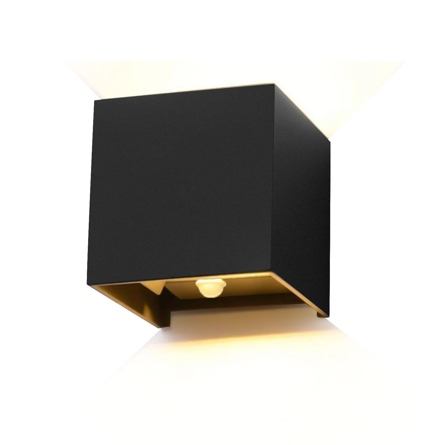 Applique murale LED moderne avec capteur de mouvement, applique murale en métal 7W, faisceau lumineux réglable haut et bas, pour l'intérieur et l'extérieur, 4 pièces