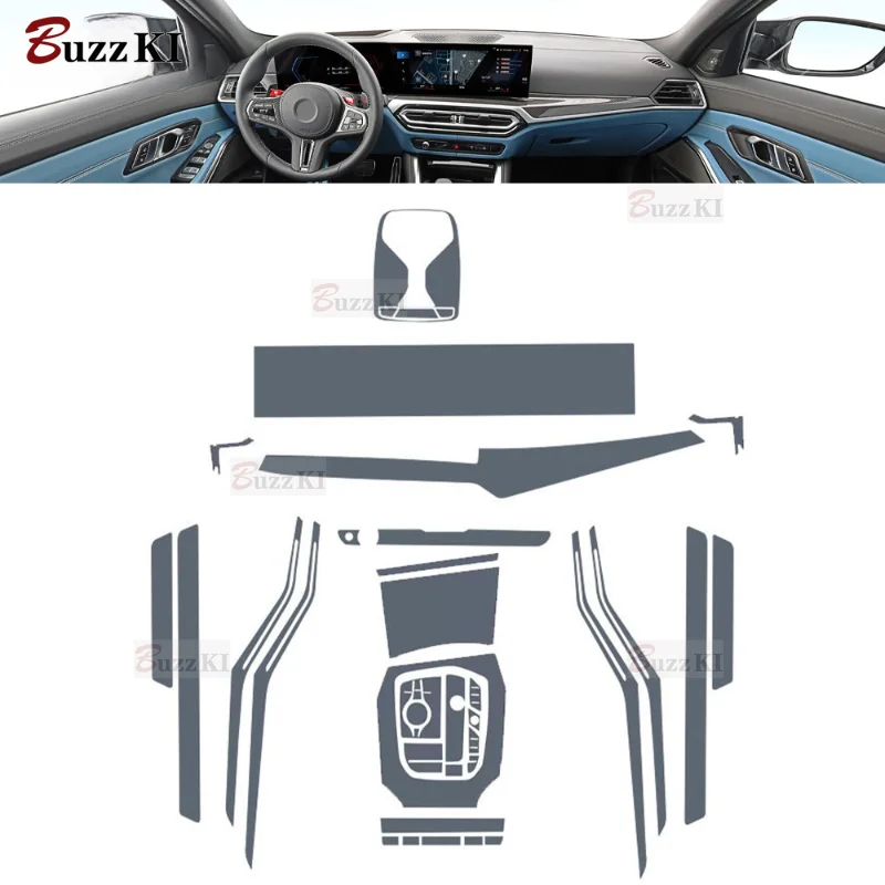 For BMW M2/M3 G87 G80 2023 Car Interior Gearbox Center Console Transparent TPU Paint Protective Film Anti Scratch Sticker