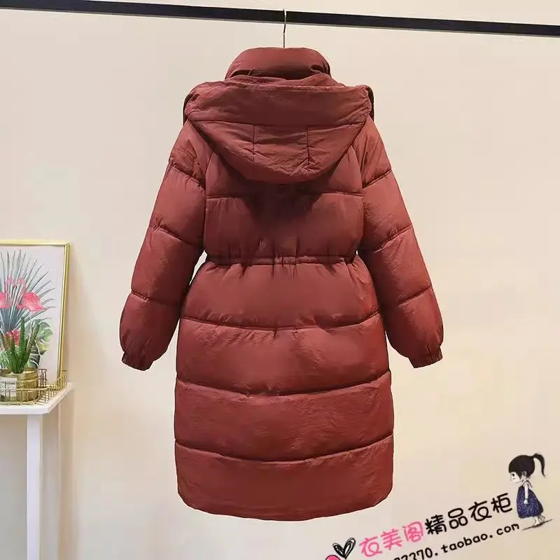 2024 Winter Clothing New Chinese style Horn Button Cotton Coat Large Size Loose Medium Long Thick Padded Jacket For Women A537