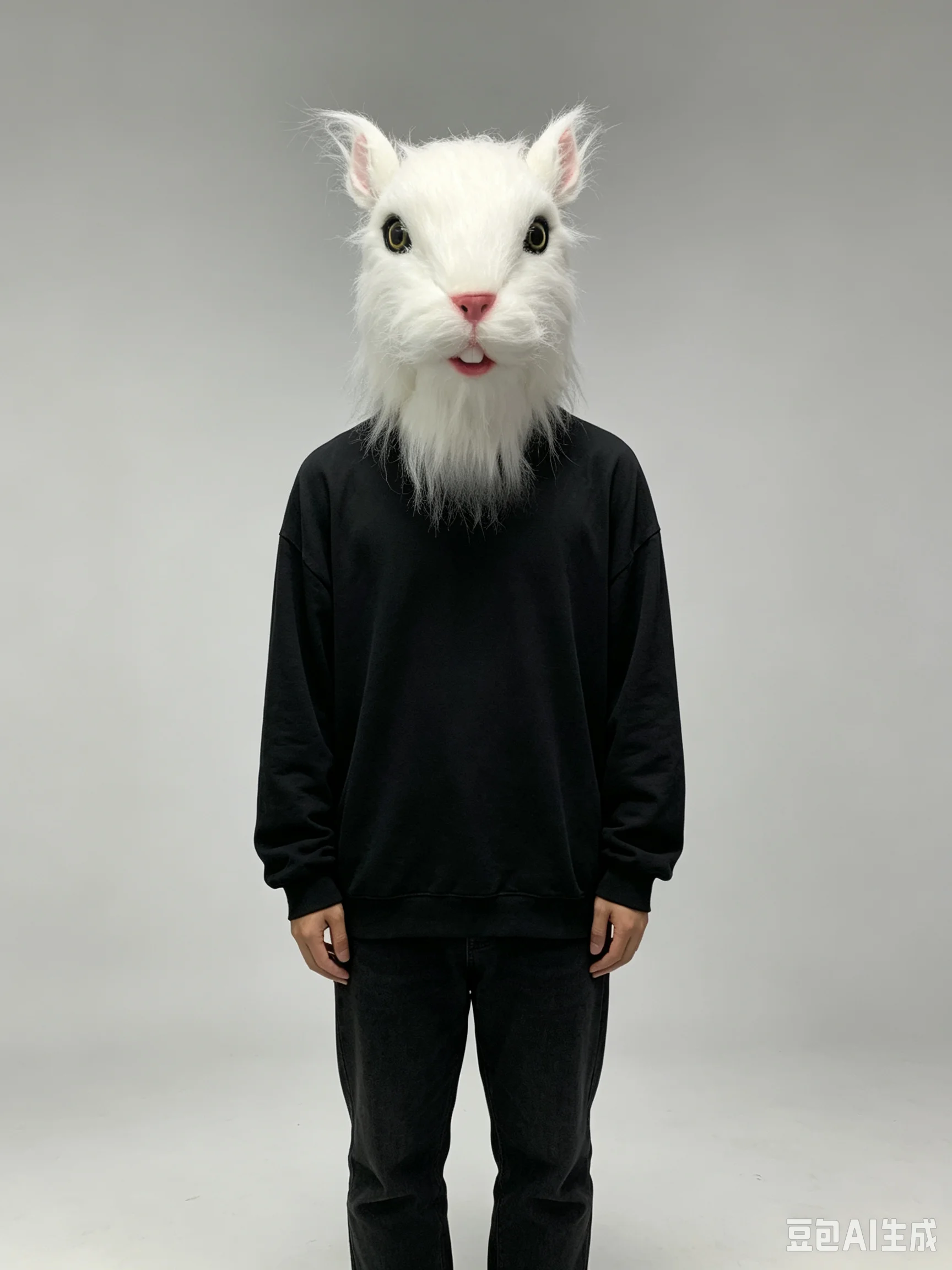 Furry Latex Animal Head Mask Simulation Cat Squirrel Mouse Shape Adult Halloween Cosplay Costume Party Dress‑up Prop