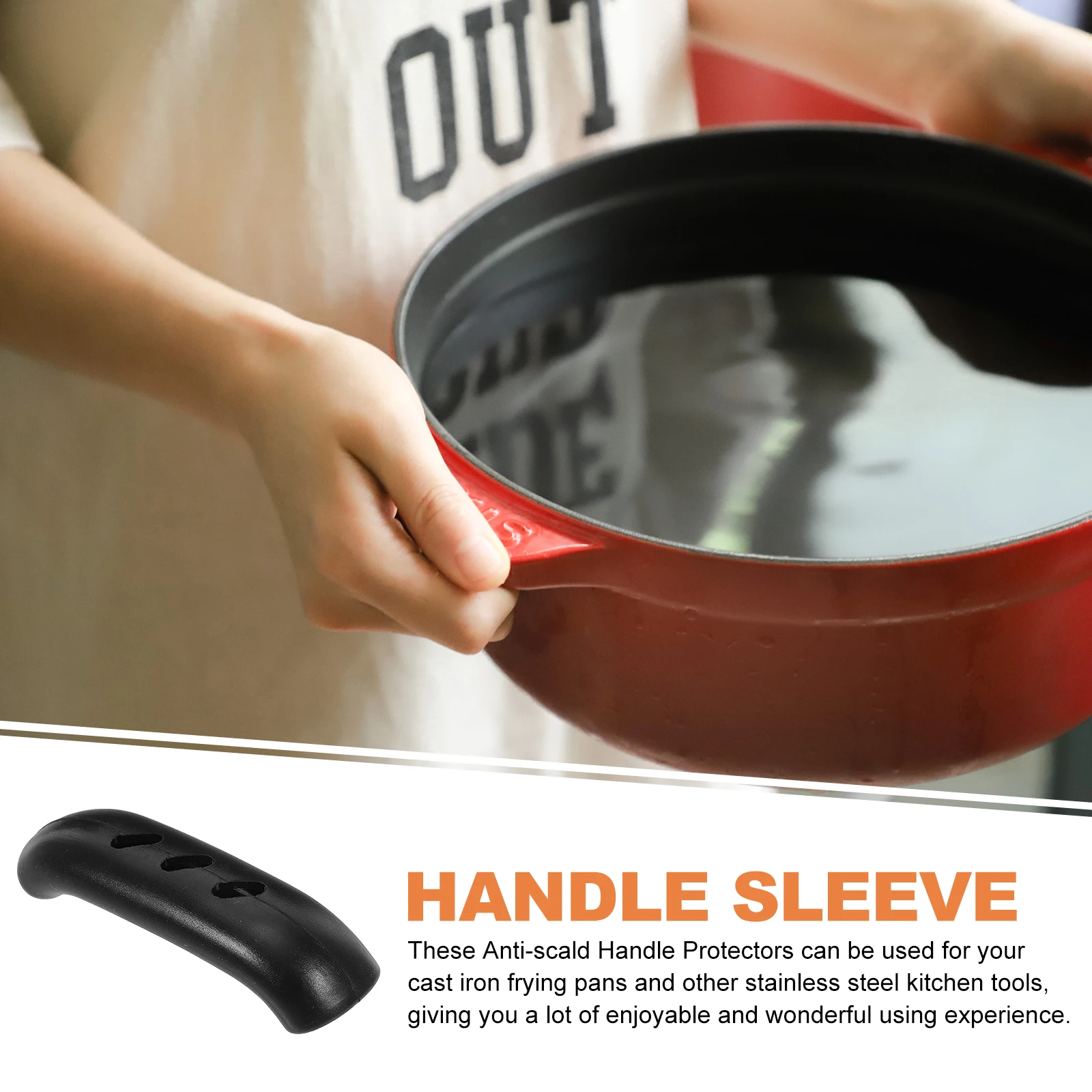 

10 Pcs Anti scalding Handle Protectors Non slip Pot Handle Covers Heat Resistant Silicone Kitchen Tools Cooker Holders
