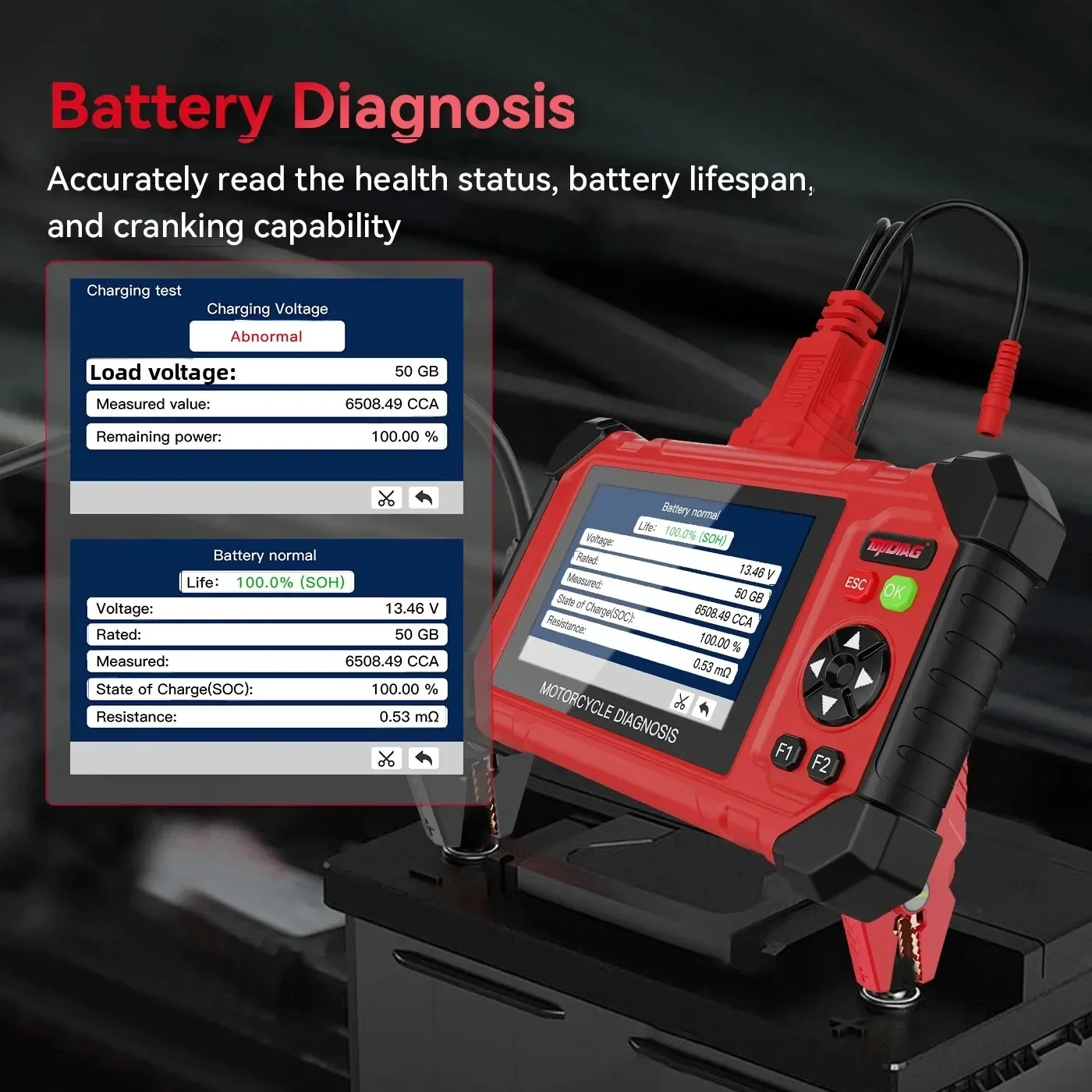 Topdiag M216 OBDII Motorcycle Diagnostic Tool EURO5 Read Clean Fault Code Injector ABS Test For BMW Yamaha KTM SUZUKI