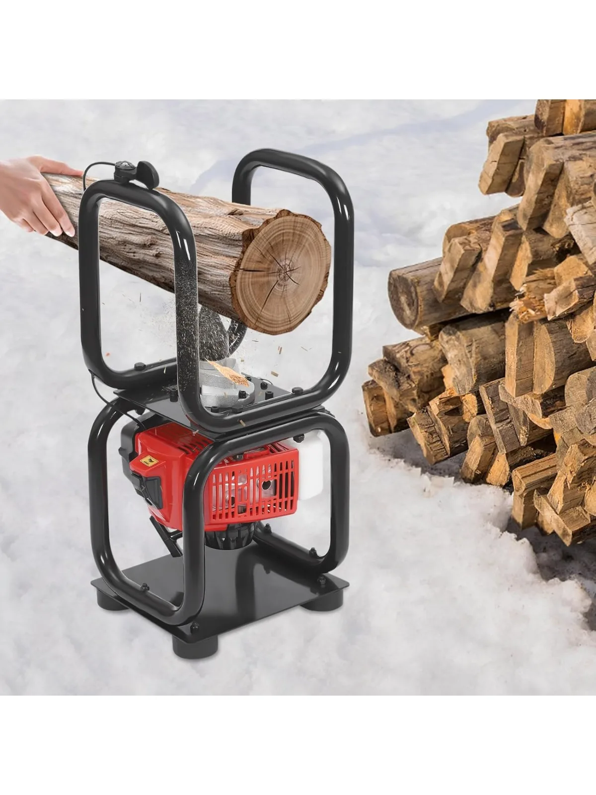 

2-Stroke 64CC Air Cooling Engine Automatic Log Splitter Cone Splitter Manual Start Firewood Splitter Motor for Firewood Supply
