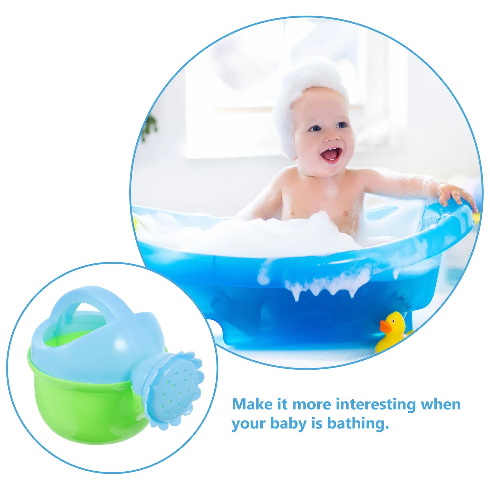 6Pcs Baby Bath Watering Can Plastic Cartoon Shape Bright Color Safe Bath Time Educational Sprinkler Watering