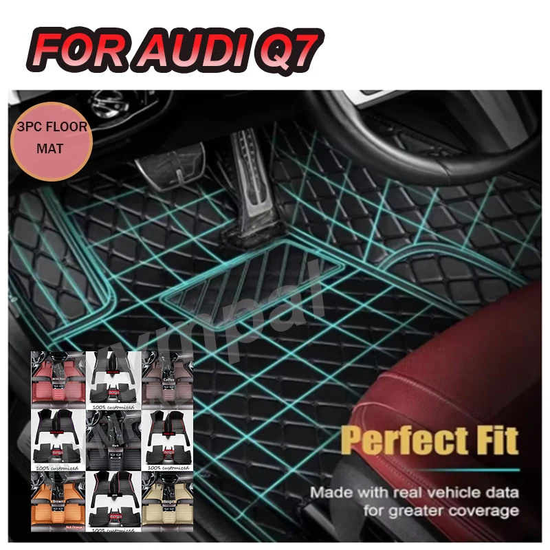 

РОСКОШНЫЕ автомобильные коврики для AUDI Q7 (семи мест) 2016 2017 2018 2019, пользовательские автомобильные подушечки для ног