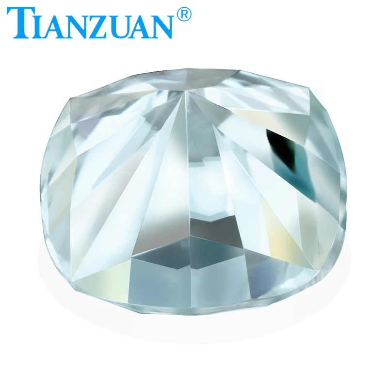 Blue Color Cushion Shape Moissanite Diamond Cut Loose Gems Stone For Jewelry Making