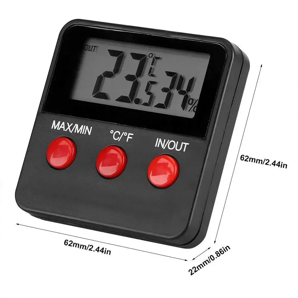 Digital Temperature And Humidity Meter LCD Display Outdoor Incubator Thermohygrometer With probe For  Pet Hatching Eggs Sensor