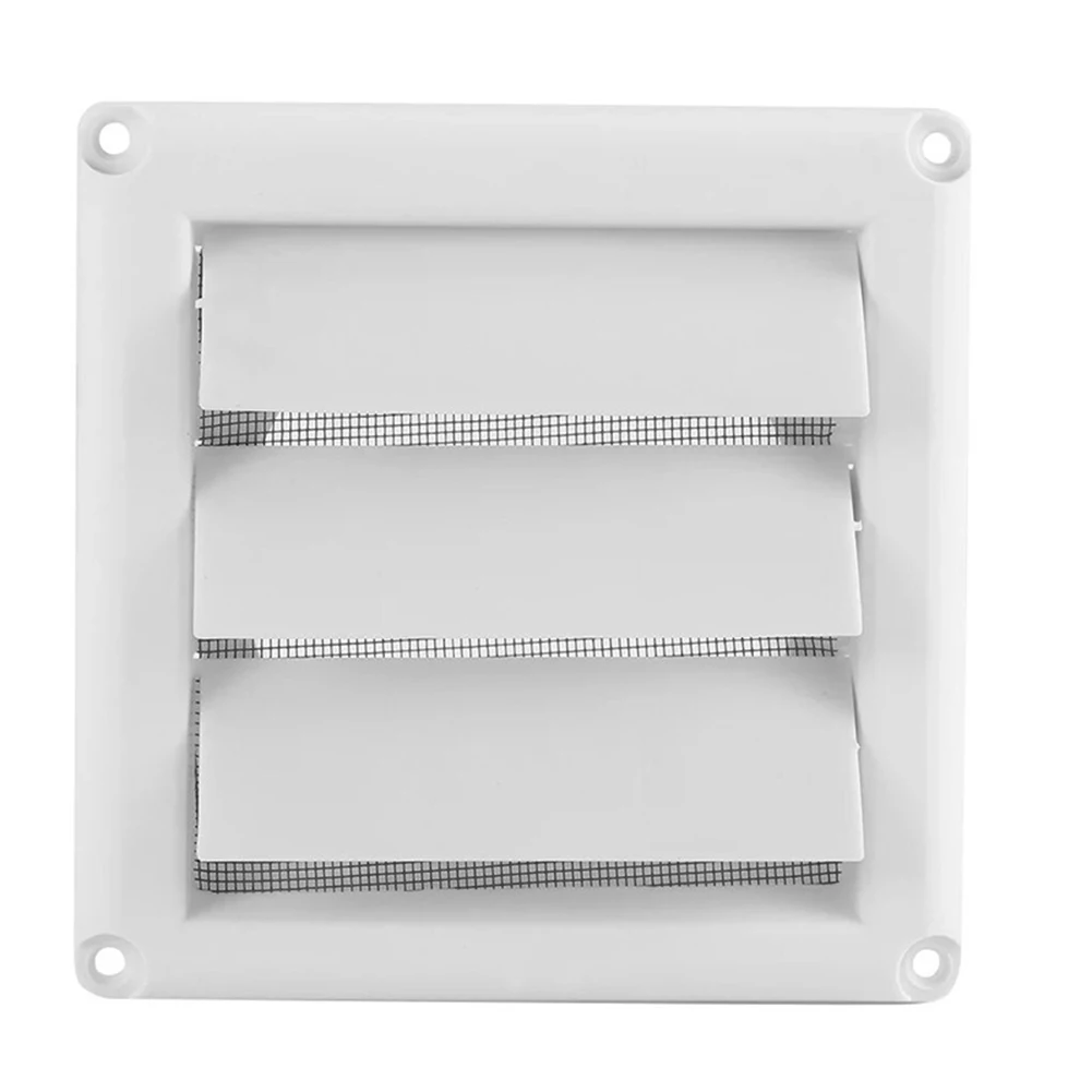 1pc Plastic Ventilation Grille With Insect Screen Screws Air Vent For Outdoor Vents HVAC Setups Heat Recovery Systems