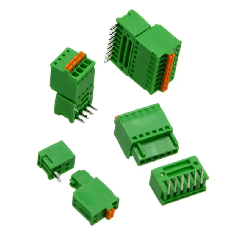 10 Set New Spring Terminal Connector KF2EDGKD-2.5mm Spacing Plug-in Terminal Environmental Protection Material Wholesale