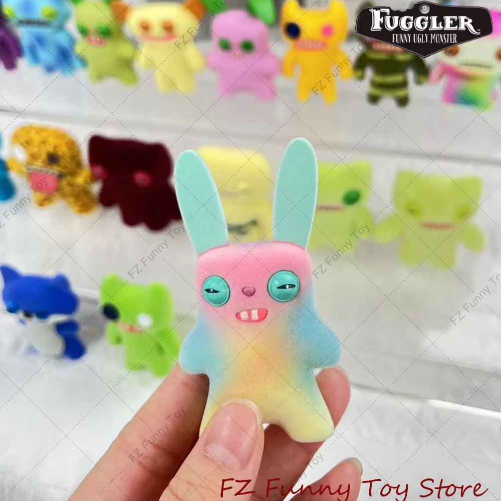 Fuggler Original 6-8 cm Figure modèle jouets dents laides monstres PVC ABS flocage mignon petit porte-clés bureau aveugle boîte cadeaux
